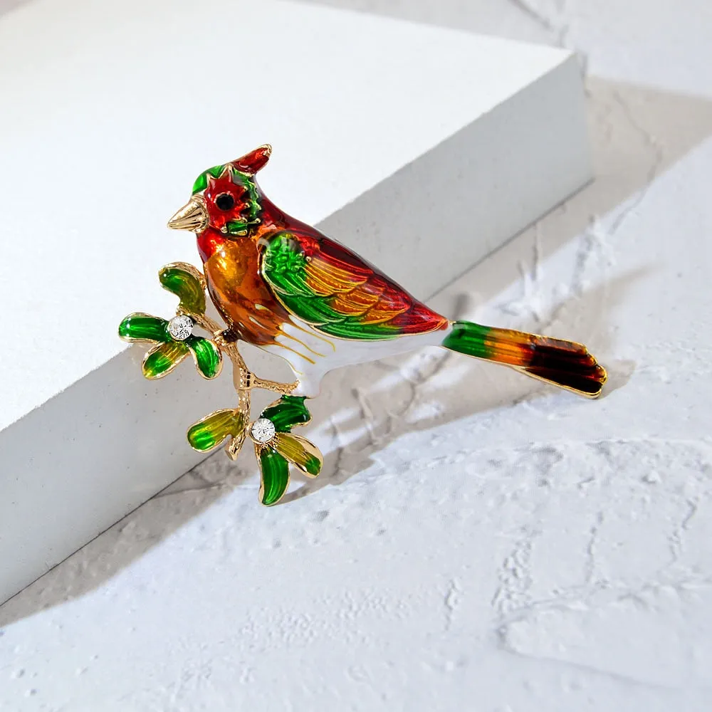 Fashion Colorful Enamel Bird Brooch Pins Cute Animal Brooches Unisex Women And Men