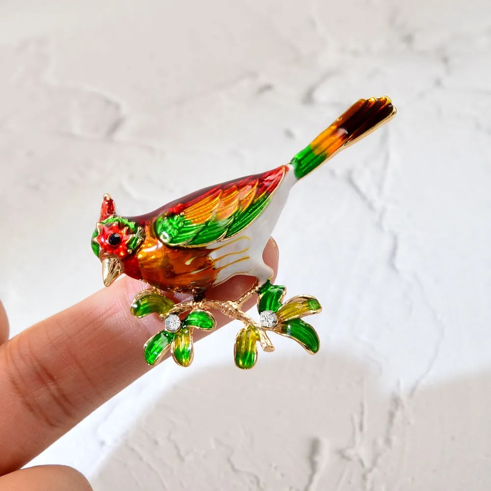 Fashion Colorful Enamel Bird Brooch Pins Cute Animal Brooches Unisex Women And Men