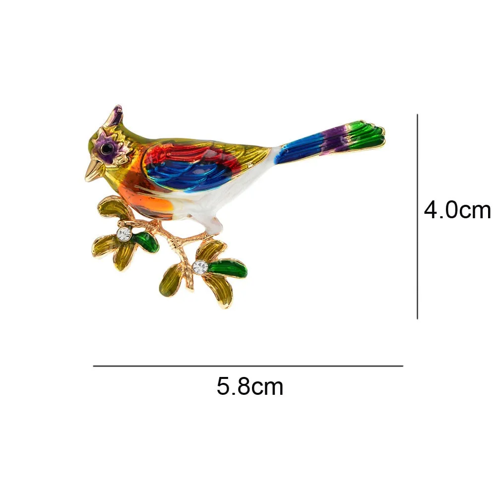 Fashion Colorful Enamel Bird Brooch Pins Cute Animal Brooches Unisex Women And Men