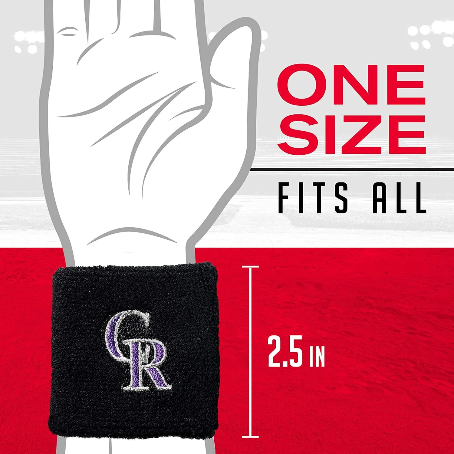 Franklin Sports MLB Team Licensed Baseball Wristbands - MLB Team Logo Sweat Wristbands - Great for Costumes   Uniforms - Pair