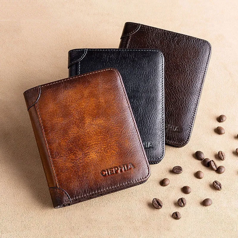 Genuine Leather Rfid Protection Wallets