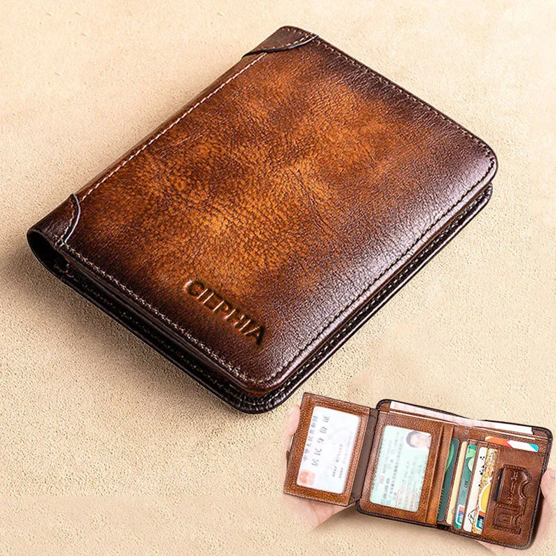 Genuine Leather Rfid Protection Wallets