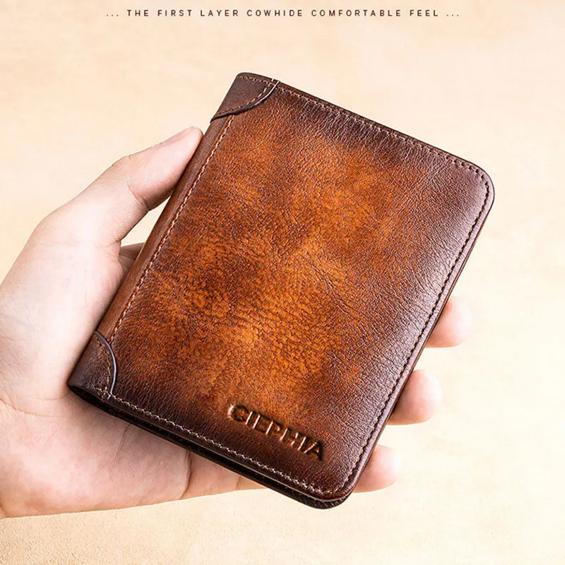 Genuine Leather Rfid Protection Wallets