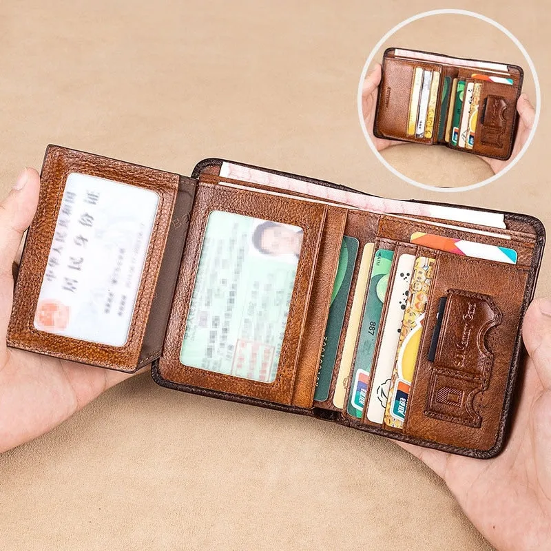 Genuine Leather Rfid Protection Wallets