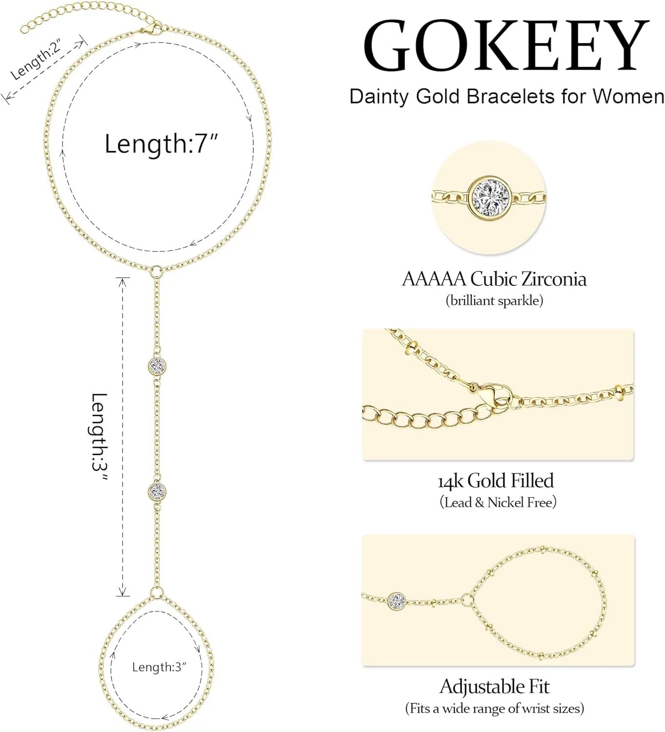 Gold Bracelets for Women Trendy,14K Real Gold Plated Dainty Stackable Paperclip Cuban Link Chain Bracelets,Cuff Bracelets Jewelry Set Adjustable 7" 2"