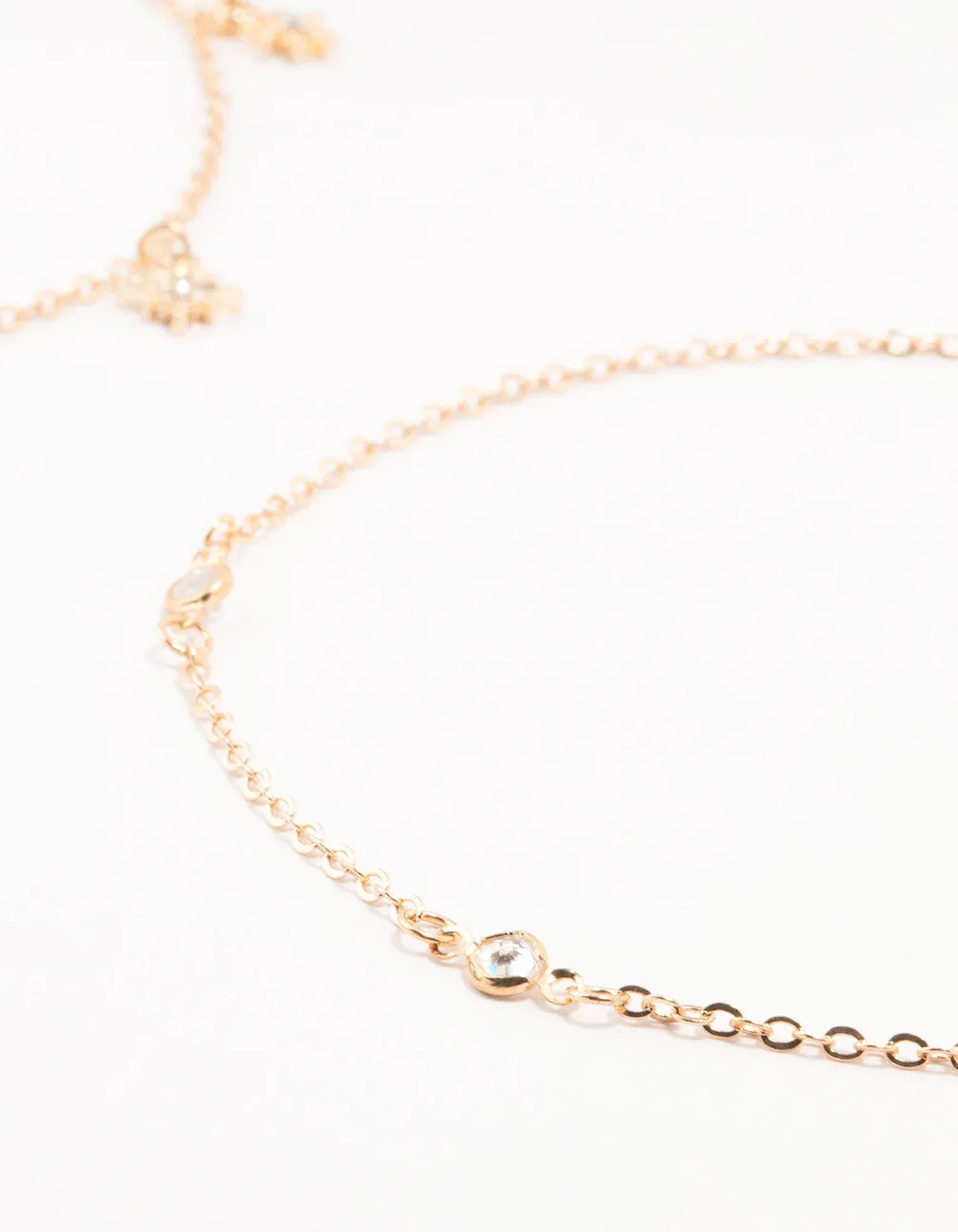 Gold Tab Diamante Star Chokers 3-Pack