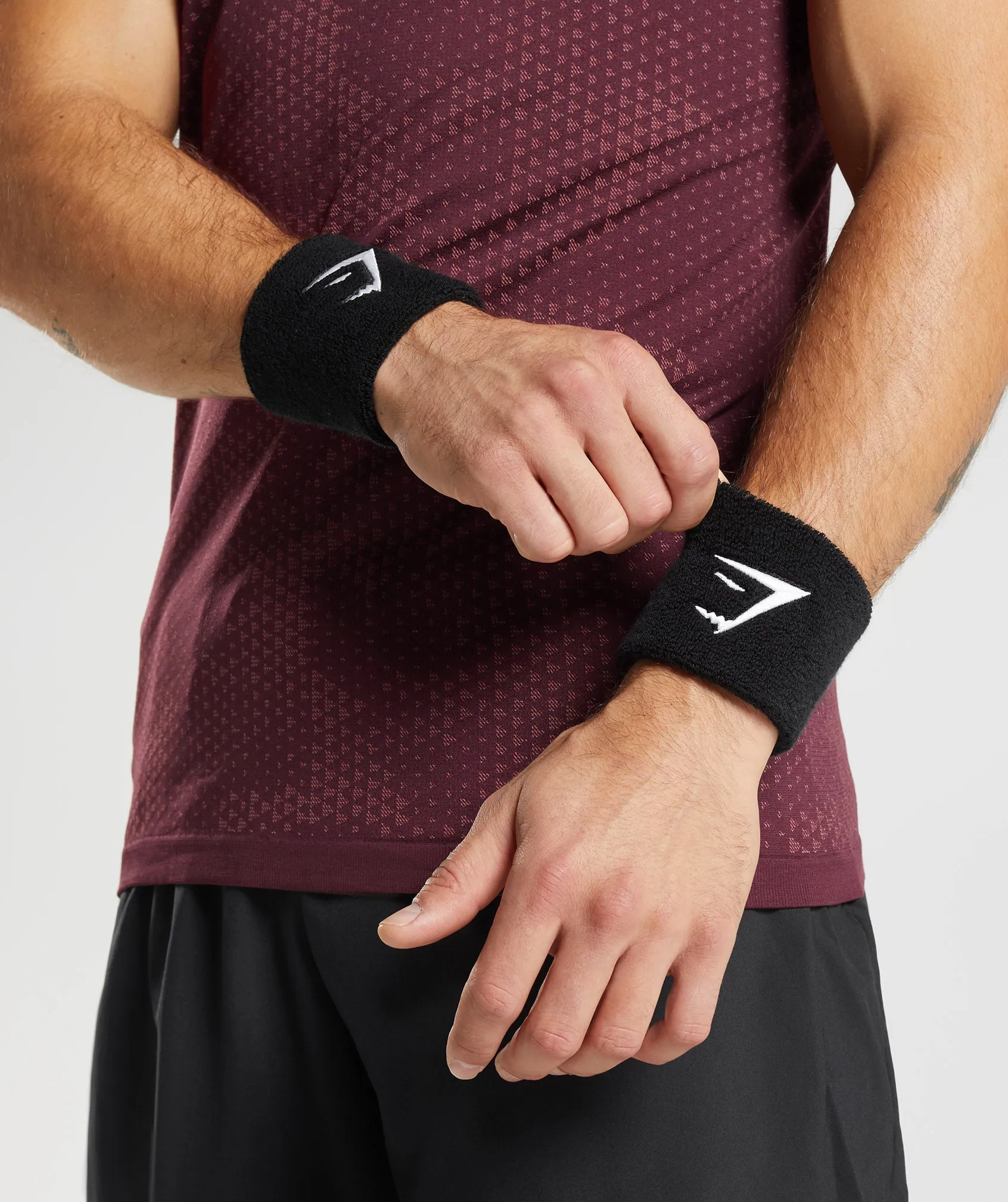 Gymshark Sharkhead Sweat Bands - Black