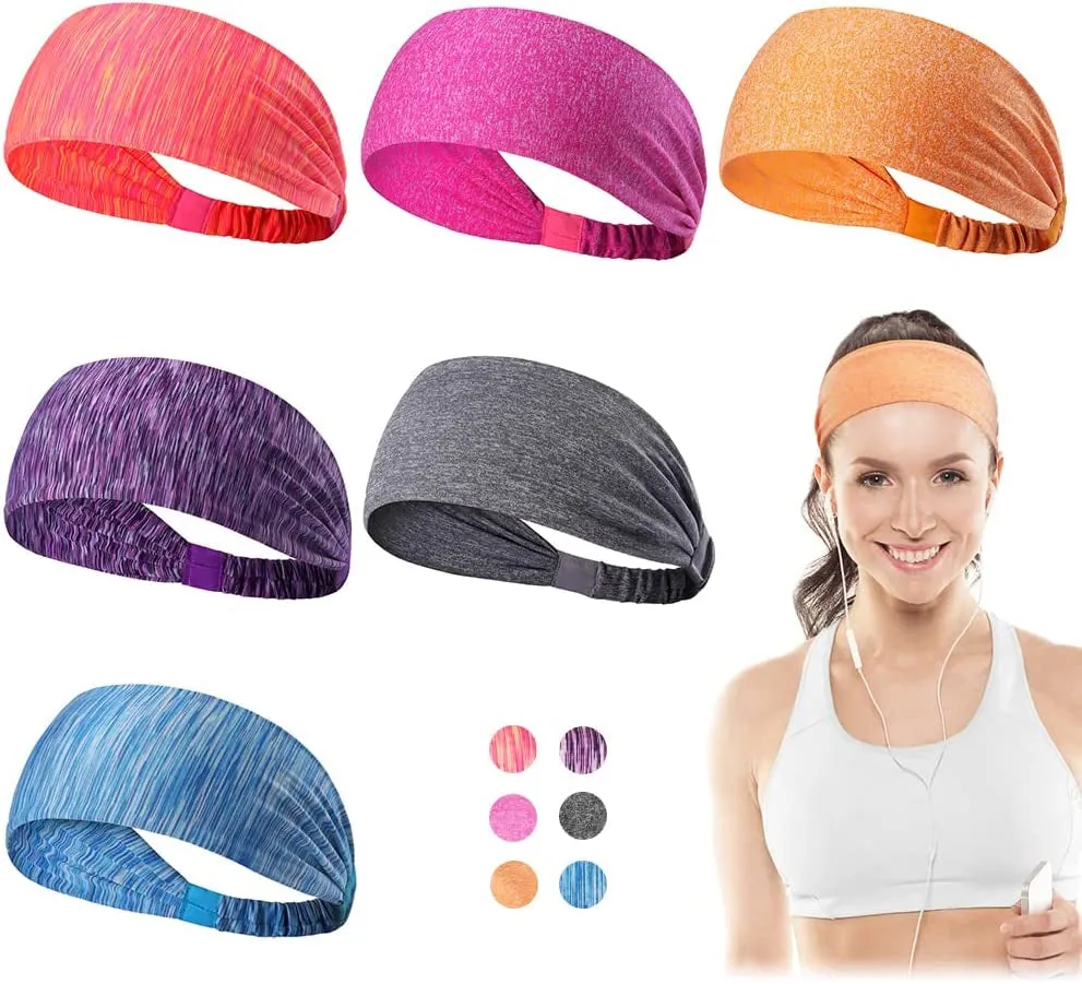 Headbands for Women’s Hair, Sports Headband, Running Headband for Women, Head Bands Adult Women, 6 PCS