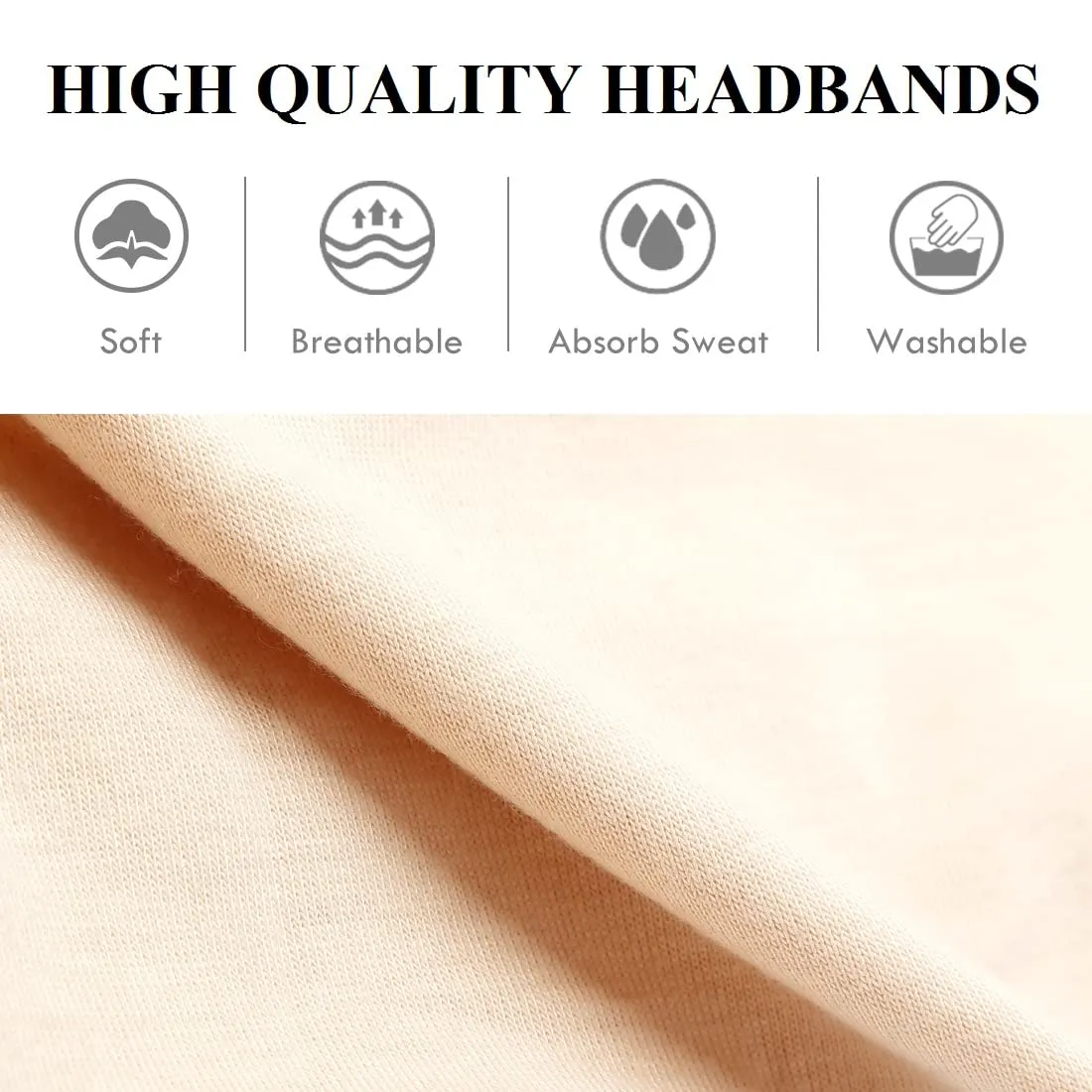 Huachi Workout Headbands for Women Wide Hair Headbands Yoga Sports Running Hair Bands Non Slip. Super Soft & Stretch Head Bands