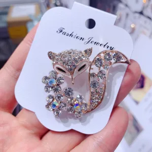 Korean Version Brooch Accessories Fashion Luxury Fox Designer Brooches