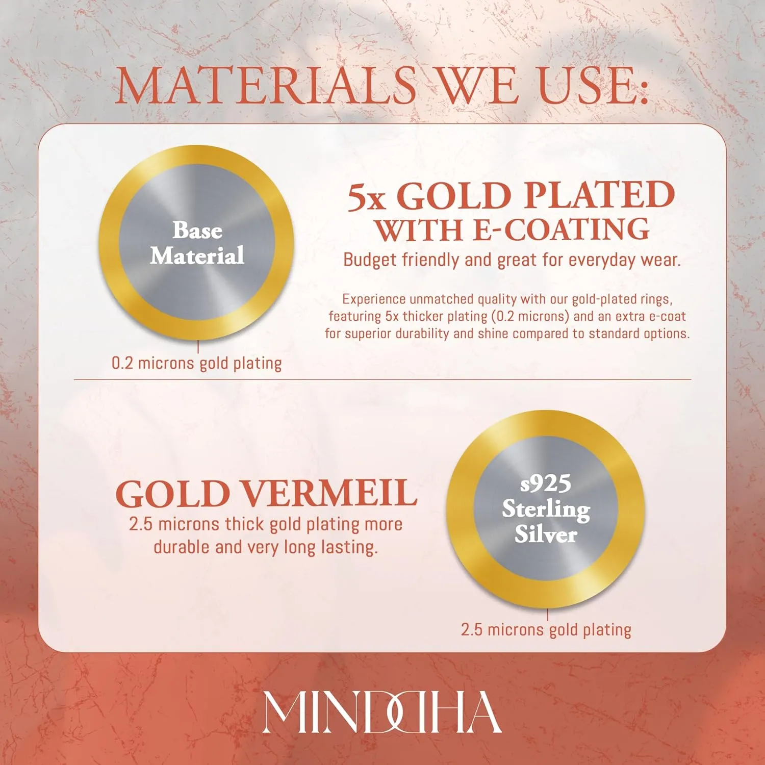 MINDDHA 14K Gold Plated- Cubic Zirconia Simulated Diamond Stackable Rings Eternity Bands/Silver Rings, Gold Rings for Women- 1.5mm, 2mm Stacking Rings for Oura Gen 4/Oura Gen 3, Size 4-12