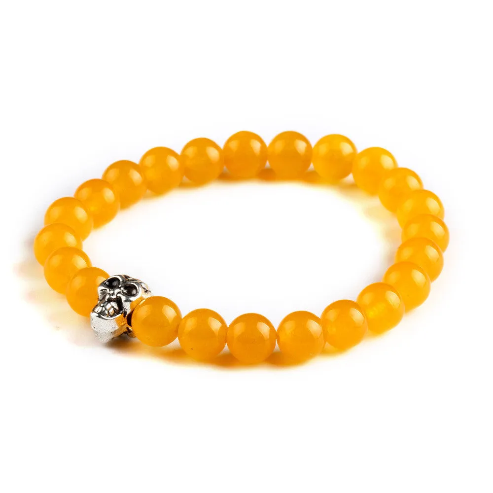 Natural Stone Skull Bracelets& Bangles Beads Buddha Charm Bracelet For Women Bracciali Pulseras Men Jewelry