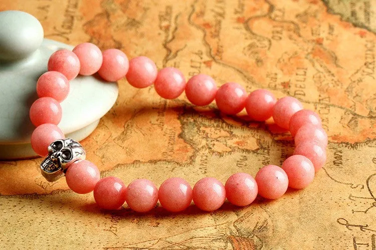 Natural Stone Skull Bracelets& Bangles Beads Buddha Charm Bracelet For Women Bracciali Pulseras Men Jewelry