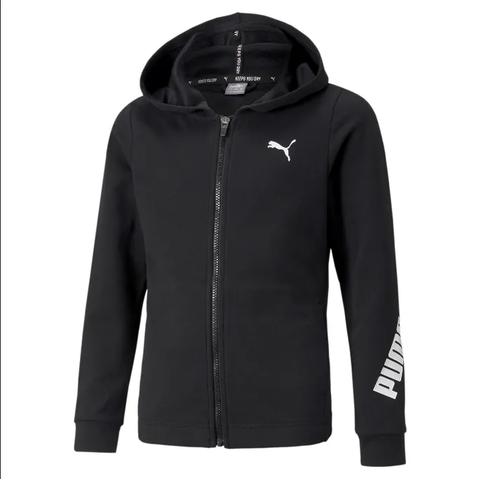 Puma felpa con cappuccio e cerniera intera da ragazza Modern Sports 589215 01 nero