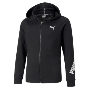 Puma felpa con cappuccio e cerniera intera da ragazza Modern Sports 589215 01 nero