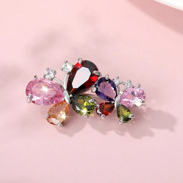 "Cute" Rhinestone Brooches