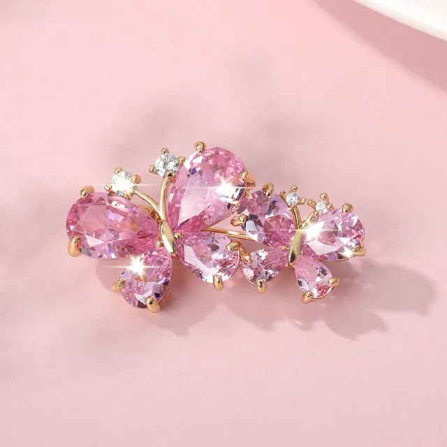 "Cute" Rhinestone Brooches