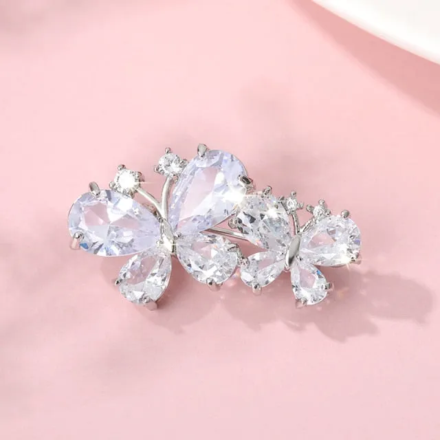 "Cute" Rhinestone Brooches