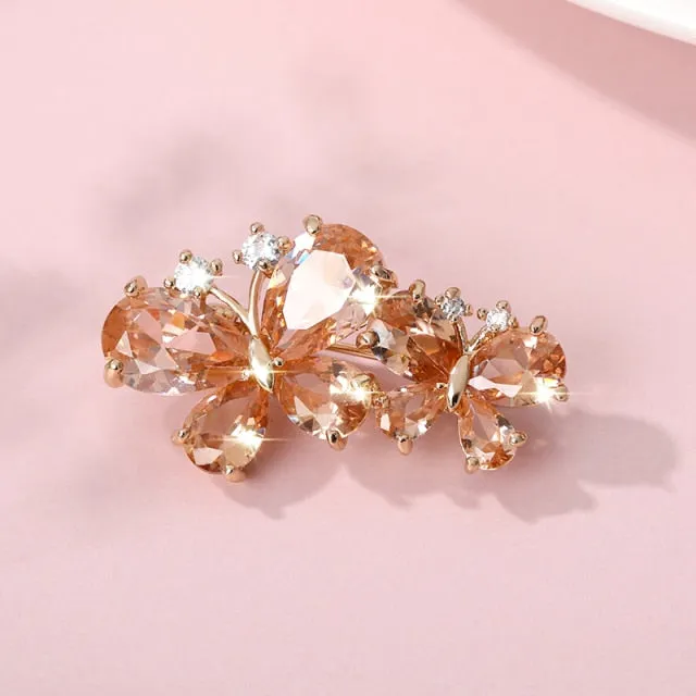 "Cute" Rhinestone Brooches