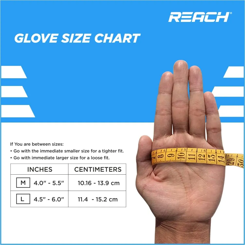 Reach Gym Gloves for Fitness Exercise Training and Workout with Wrist Wrap for Protection with Half-Finger Length for Men & Women (L, Grey)