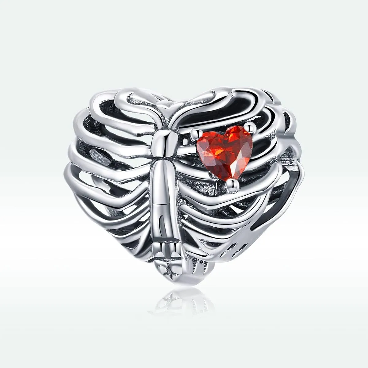 Rose Charm Heart Charms for Bracelets 925 Sterling Silver Bead Charm Fits Bracelets and Necklaces Paved with Cubic Zirconia Animal Skull Charm Dainty Halloween Charms Jewelry for Women Girls