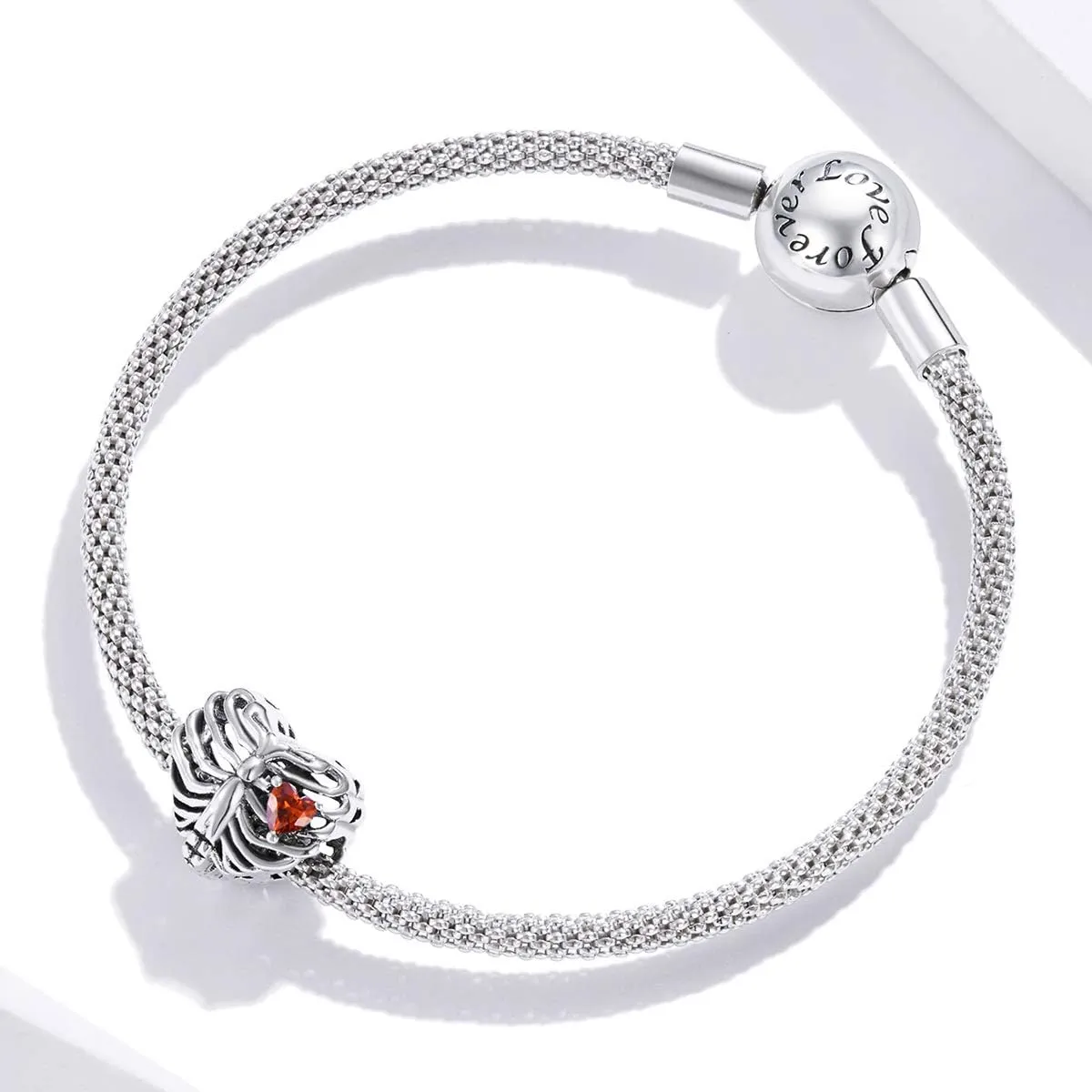 Rose Charm Heart Charms for Bracelets 925 Sterling Silver Bead Charm Fits Bracelets and Necklaces Paved with Cubic Zirconia Animal Skull Charm Dainty Halloween Charms Jewelry for Women Girls