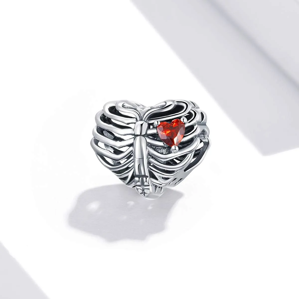 Rose Charm Heart Charms for Bracelets 925 Sterling Silver Bead Charm Fits Bracelets and Necklaces Paved with Cubic Zirconia Animal Skull Charm Dainty Halloween Charms Jewelry for Women Girls