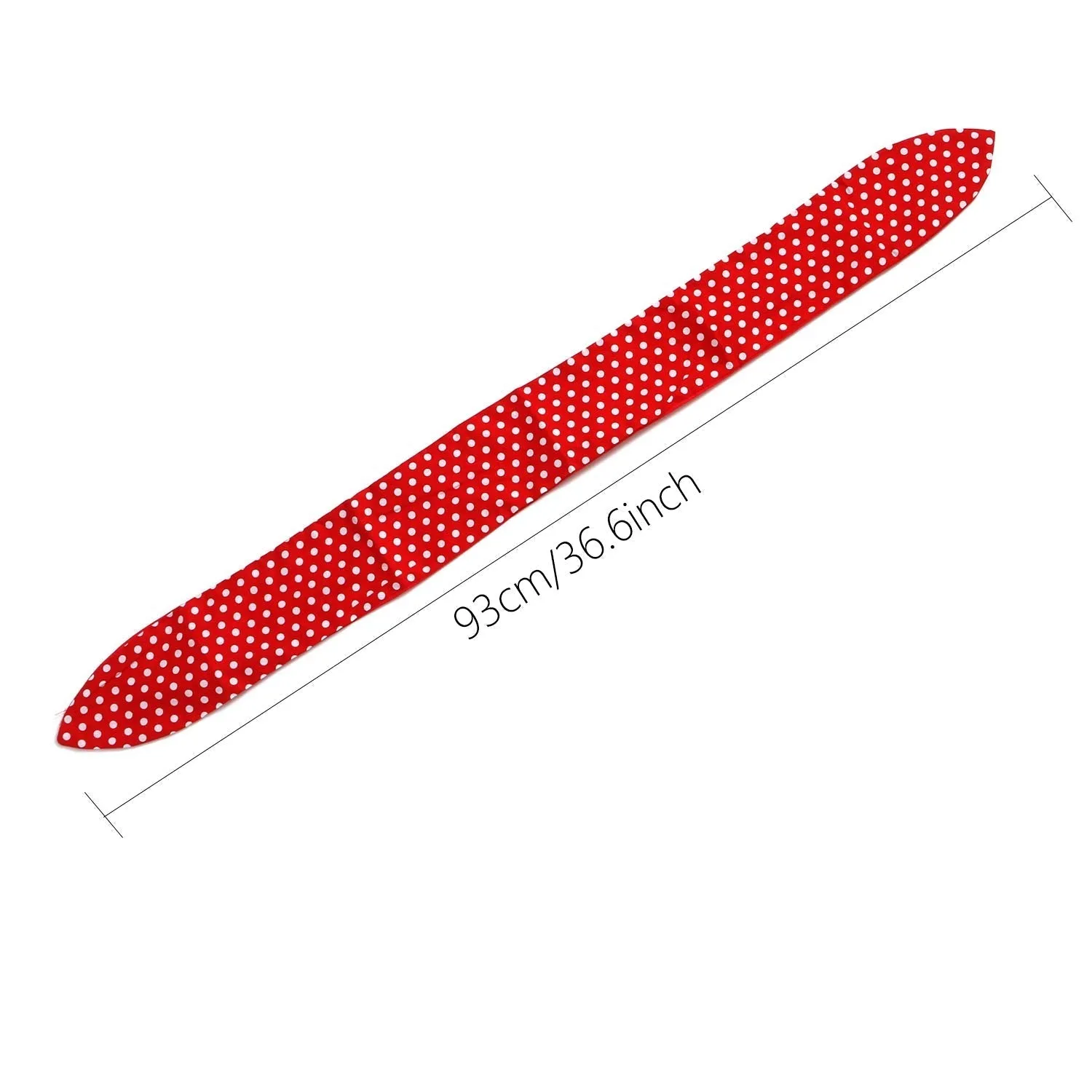 Sea Team Cotton Headband Bows Red with White Polka Dots Double Wide Headwrap Cotton Head Band