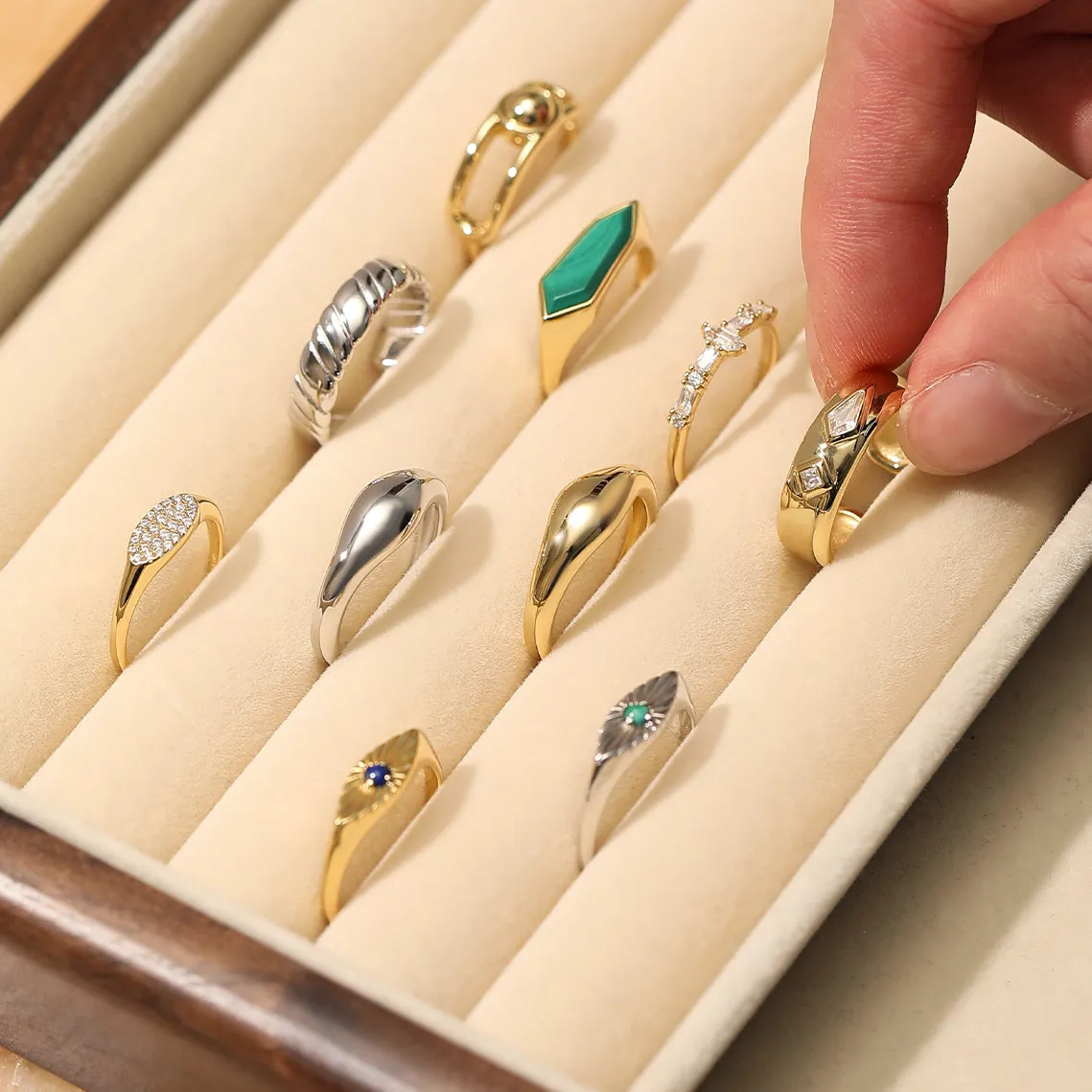 Silver Wave Adjustable Ring