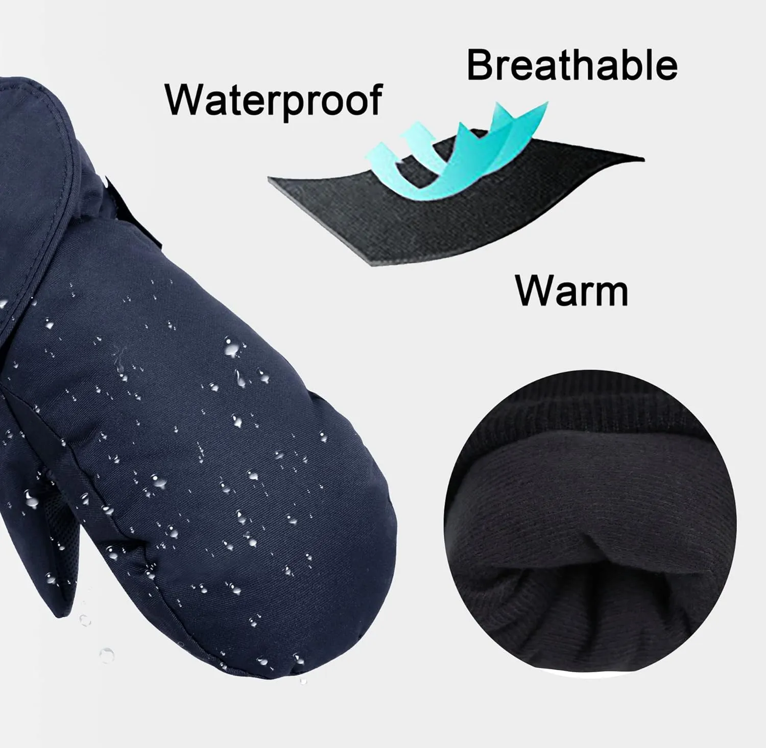 SimpliKids Children's Snow Gloves Sports Insulation Waterproof Winter Kids Ski Mittens