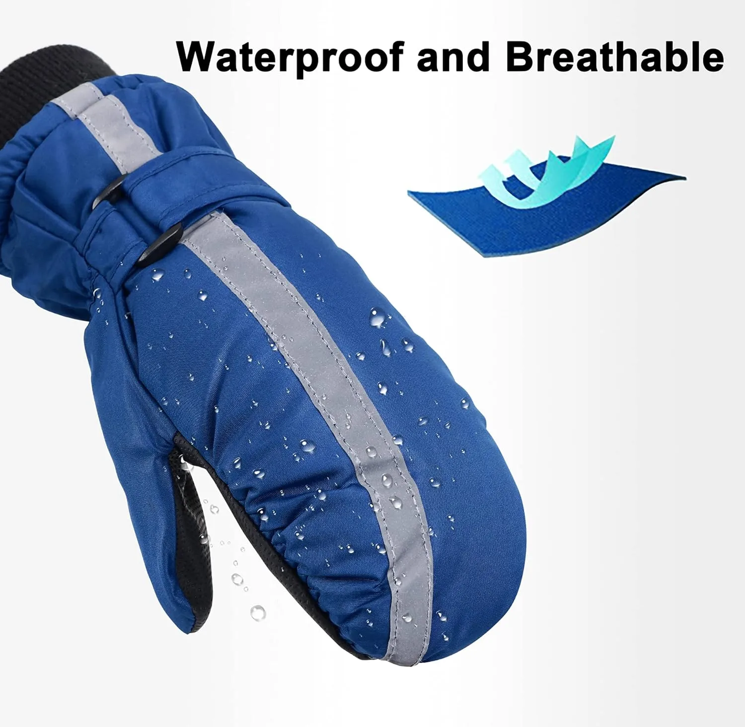 SimpliKids Children's Snow Gloves Sports Insulation Waterproof Winter Kids Ski Mittens