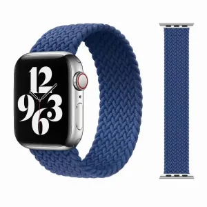Solo Loop Bands Compatible With Apple Watch Band for 42MM 44MM 45MM L-Blue