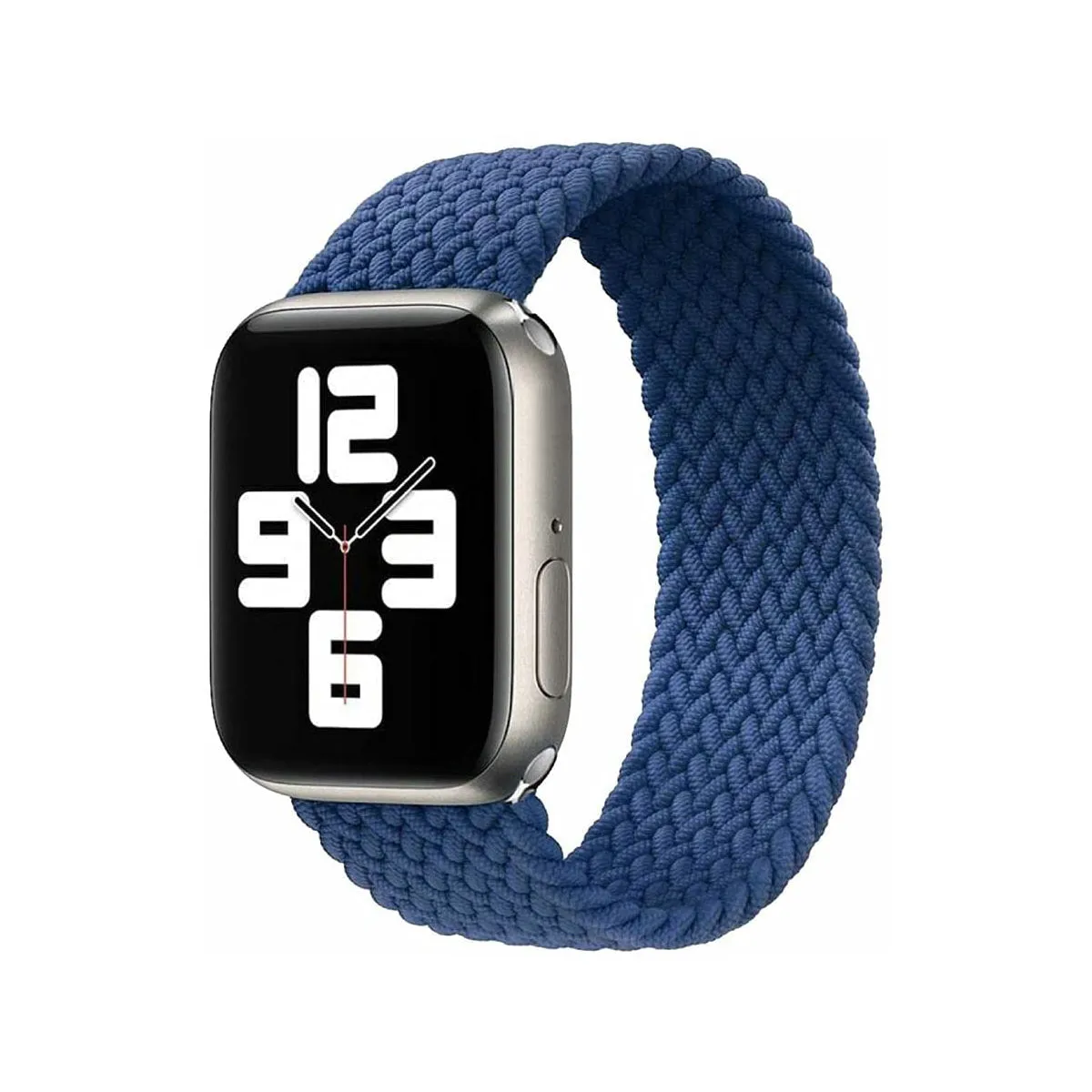 Solo Loop Bands Compatible With Apple Watch Band for 42MM 44MM 45MM L-Blue