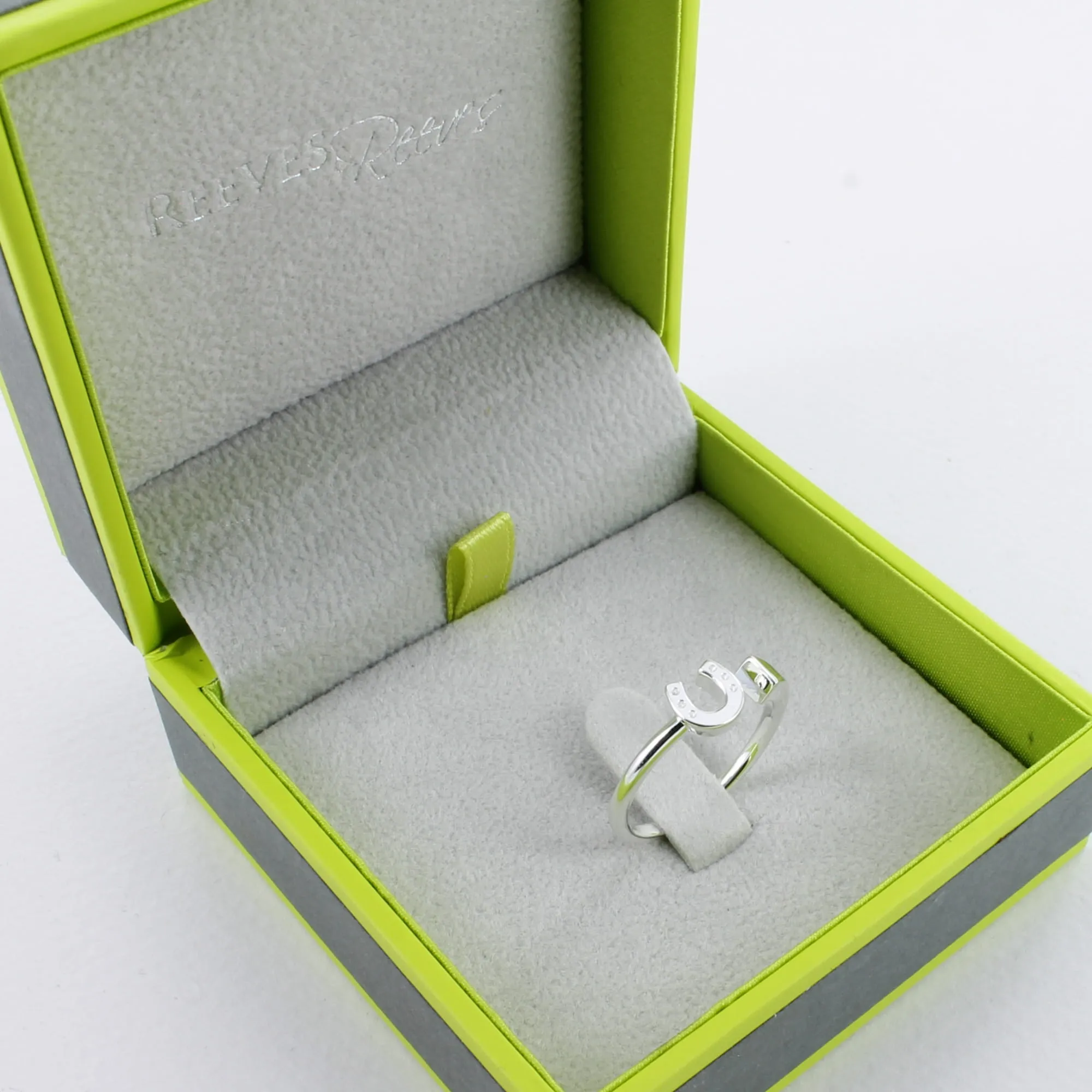 Sterling Silver Horseshoe and Nail Ring
