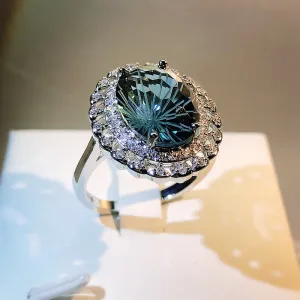 Wholesale Brass Blue Topaz Women's Ring JDC-RS-KYZC008