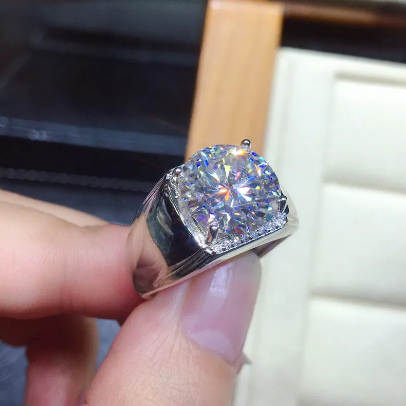Wholesale Copper Imitation Mosang Diamond Rings
