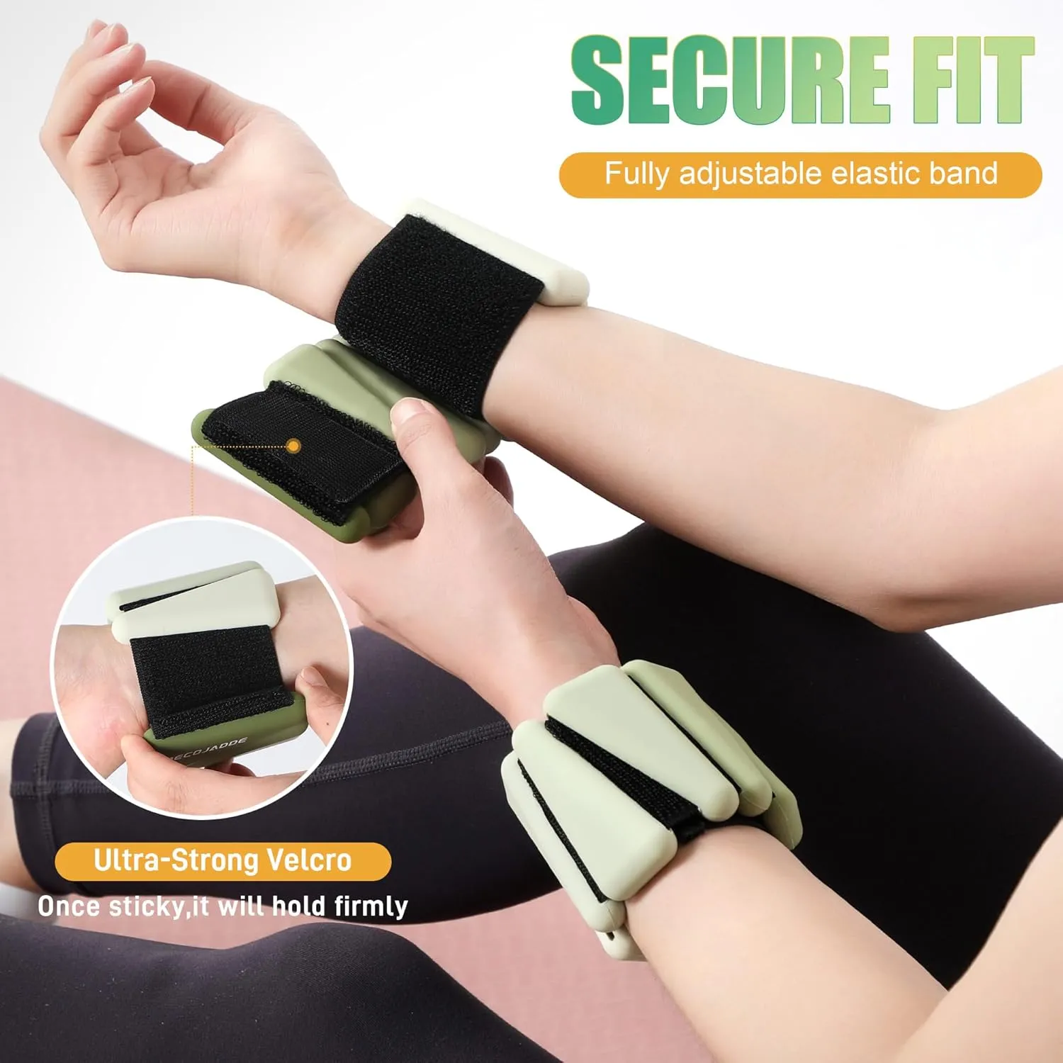 Wrist Weights for Women At Home Ankle Weights Set of 2 (1 lb/2 lbs Each) Adjustable Weighted Wristbands Arm Leg Weights for Women Men Suitable for Walking Swimming Running Pilates Yoga Gym