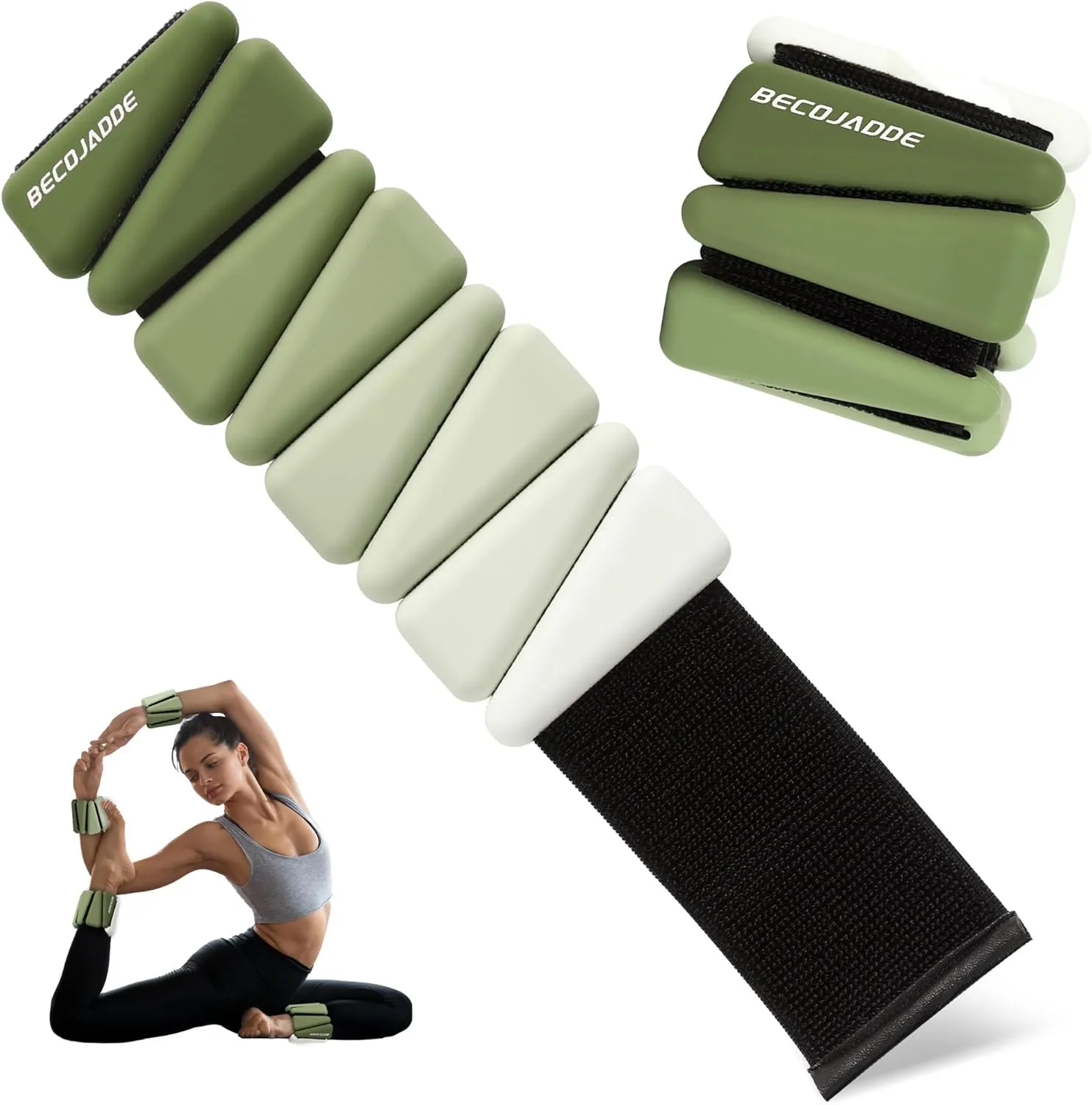 Wrist Weights for Women At Home Ankle Weights Set of 2 (1 lb/2 lbs Each) Adjustable Weighted Wristbands Arm Leg Weights for Women Men Suitable for Walking Swimming Running Pilates Yoga Gym